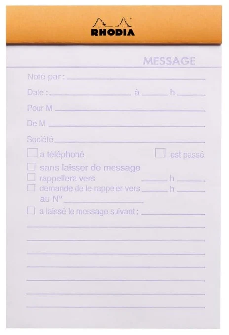 Rhodia Head Stapled Pad No. 140 Message Pad - Image 2