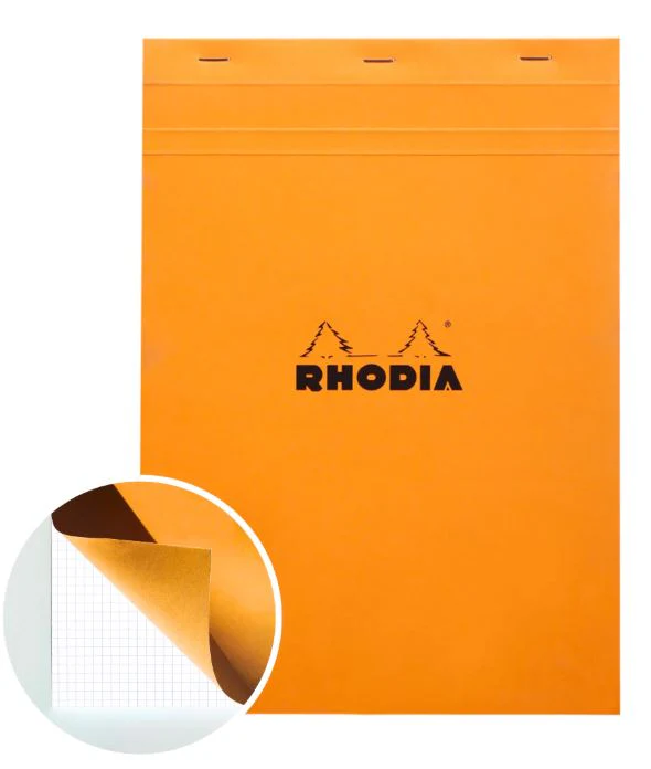 Rhodia Orange Notepad #18 A4 - Graph/Grid