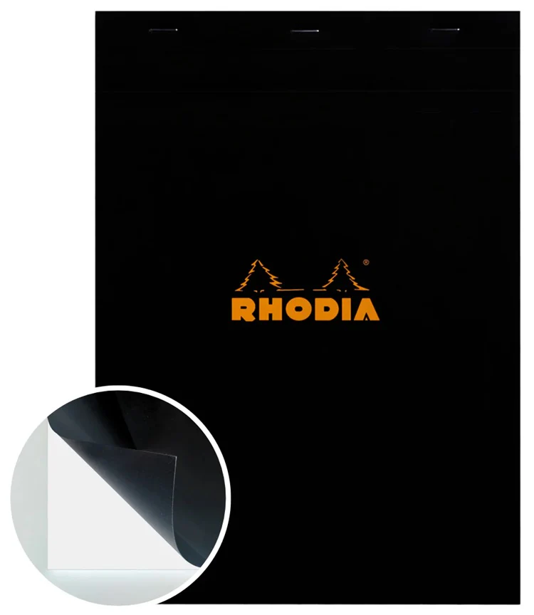 Rhodia Stapled Notepad #18 A4 - Blank - Image 2