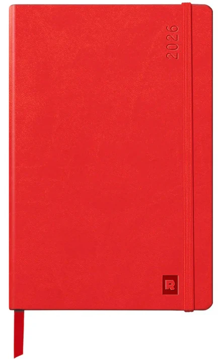 Rhodia Webplanner 2026 A5 Hard Cover Planner Weekly Horizontal Grid Agenda - Poppy