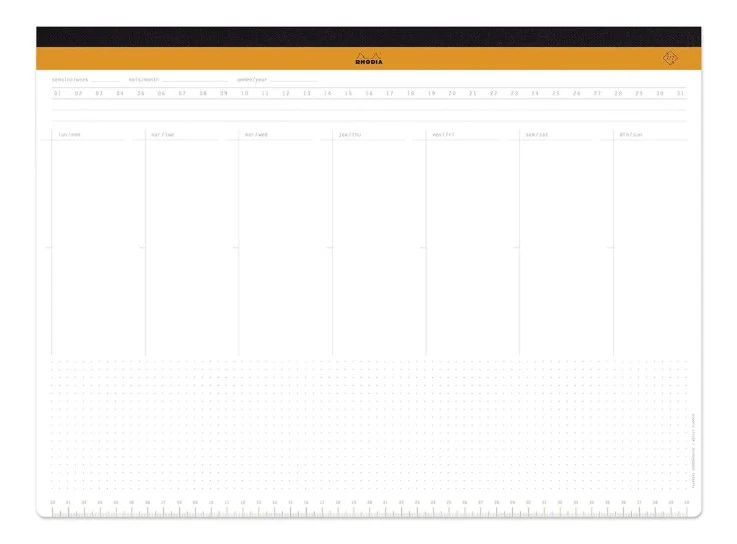 Rhodia Weekly Planner (Cloth-backed) - A3+