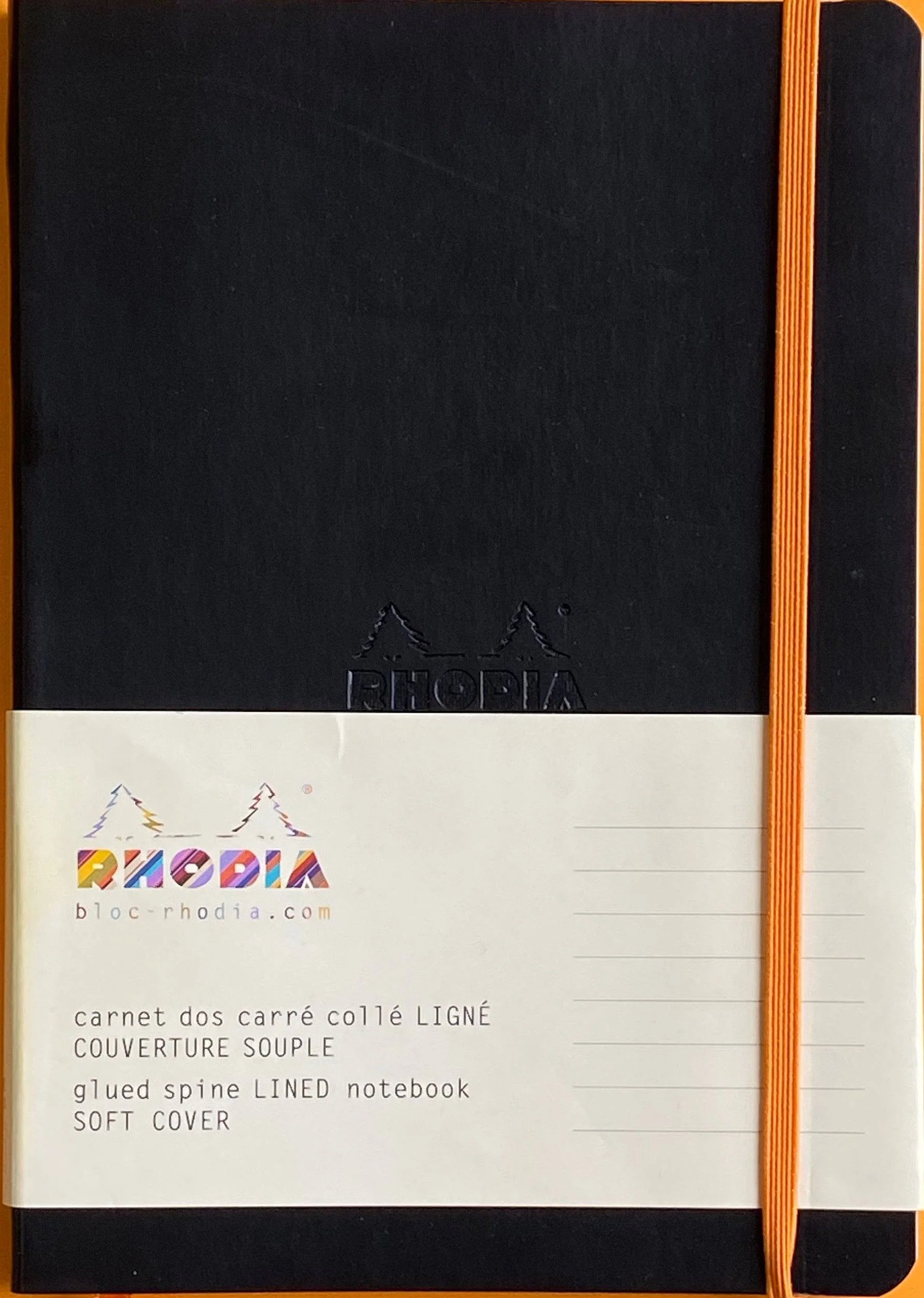 Rhodiarama Softback Notebook Lined Black