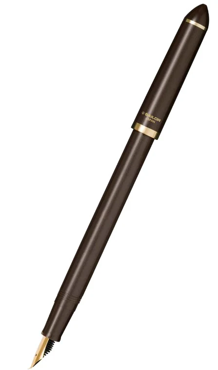 Sailor Compass Calligraphy Fountain Pen - Fude De Mannen - Brown