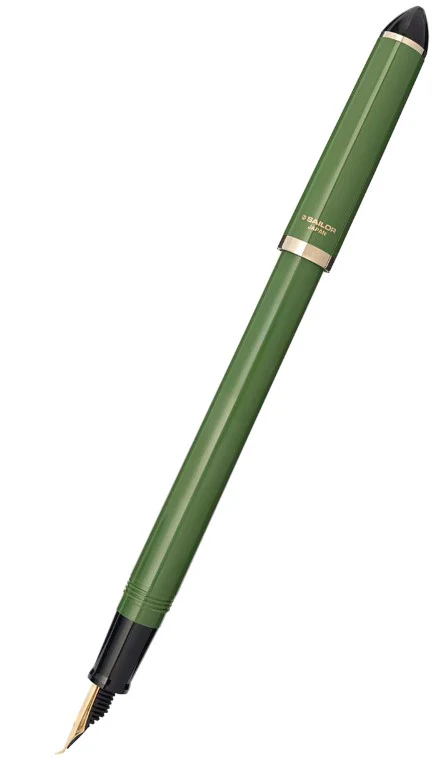 Sailor Compass Calligraphy Fountain Pen - Fude De Mannen - Green
