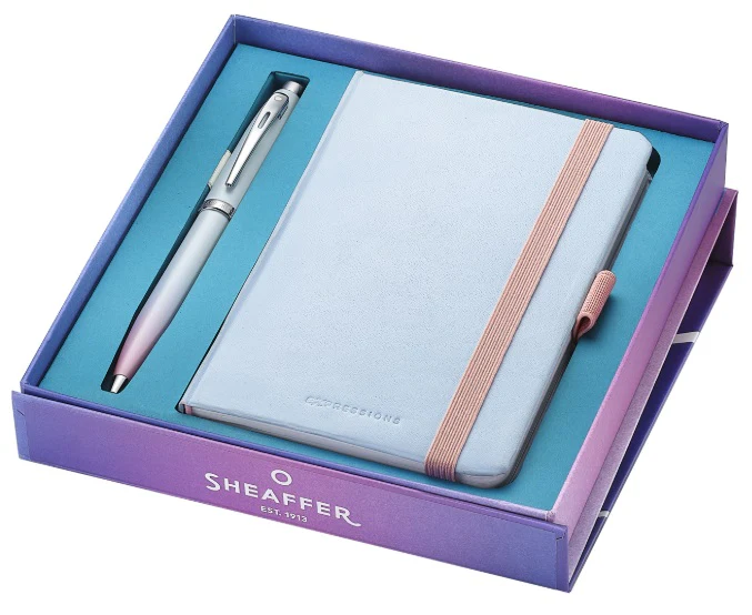 Sheaffer 100 Expressions Pearlised Ballpoint Pen and Small Notebook Gift Set
