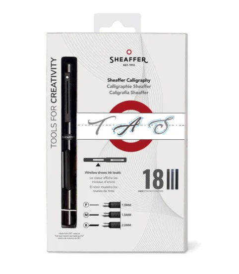 Sheaffer Calligraphy Matte Black Fountain pen Minikit (1.0mm, 1.5mm, 2.0mm)