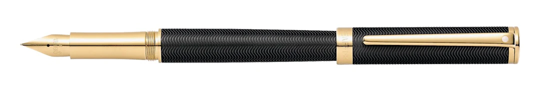 Sheaffer Intensity Engraved Fountain Pen - Matte Black with Gold Trim