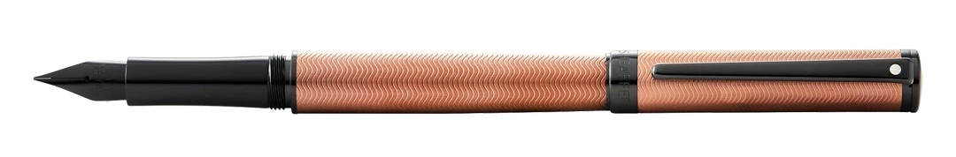Sheaffer Intensity Engraved Fountain Pen - Smoked Bronze with Black Trim
