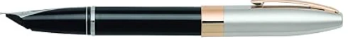 Sheaffer Legacy Heritage Fountain Pen - Black Lacquer and Palladium Plate Cap - 22K Gold Plated Trim - Image 2