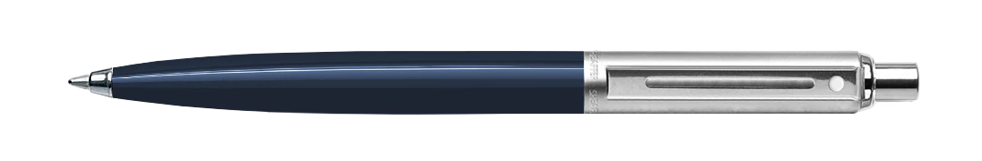 Sheaffer Sentinel Ballpoint Pen - Dark Blue Barrel with Brushed Chrome Cap