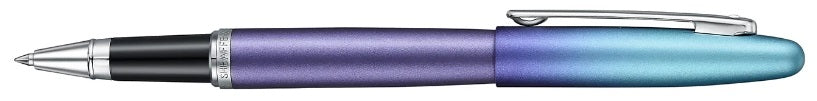 Sheaffer VFM Expressions Pearlised Gradient Blue and Purple Rollerball Pen with Chrome Trims