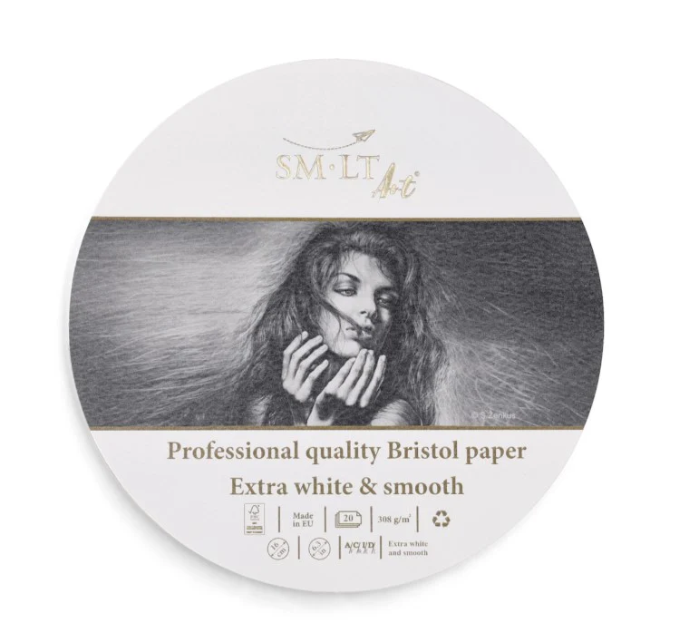 SM-LT Drawing Bloc Paper Bristol Pro - 16 cm Round
