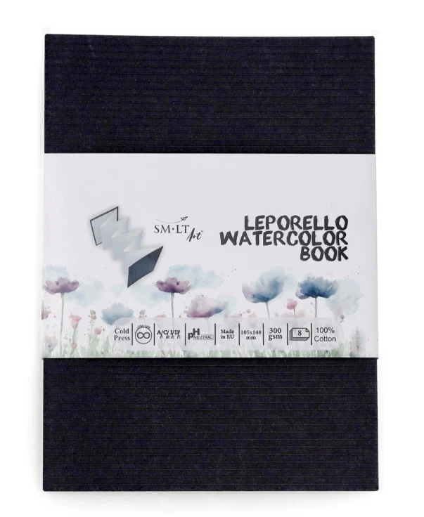 SM-LT Leporello Watercolor Book - 105x148mm
