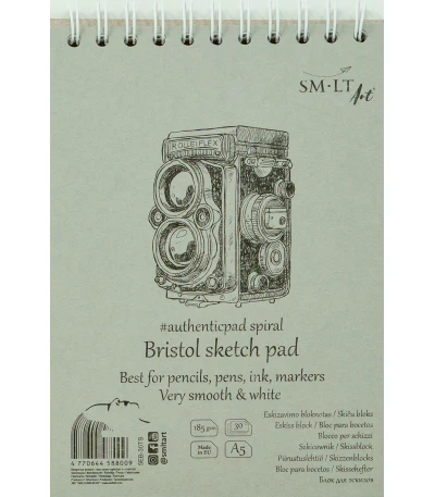 SM-LT Sketch Pads Authentic Spiral Bristol A5