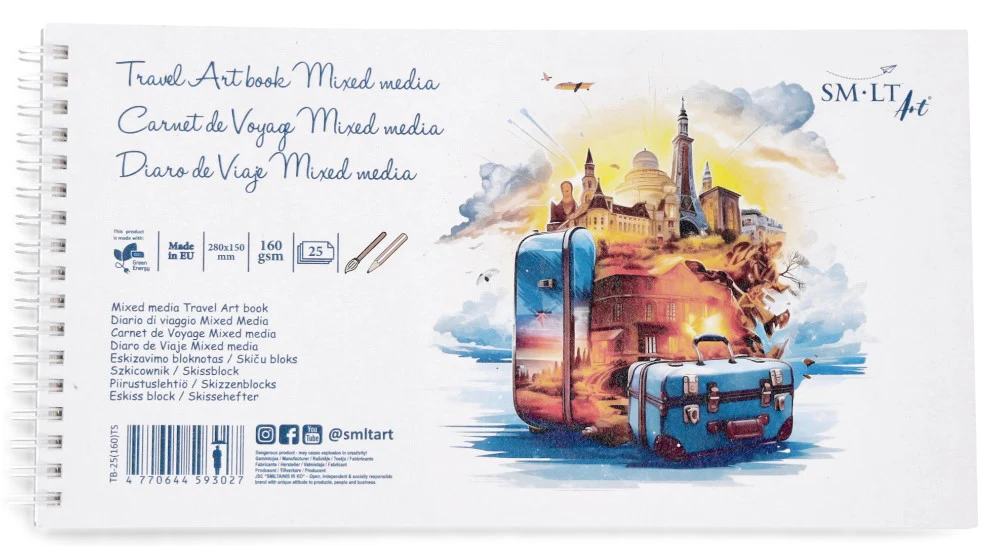 SM-LT Spiral Bound Mixed Media Travel Art Book