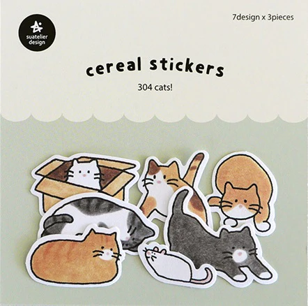 Suatelier Cereal Stickers – Cats