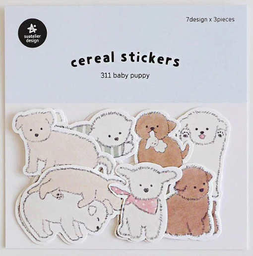 Suatelier Design Cereal Stickers – Baby Puppy