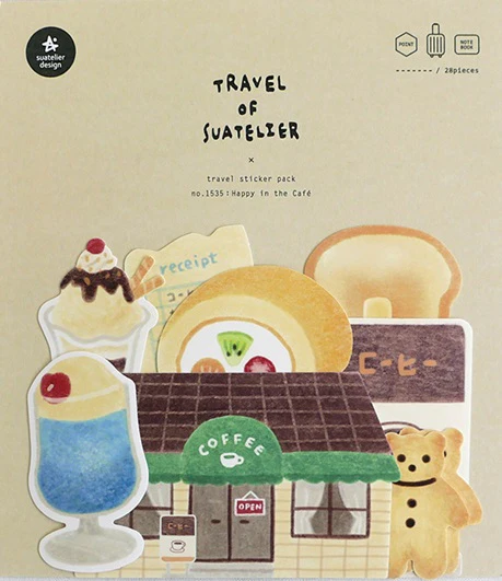 Suatelier Design Stickers – Happy in the Cafe