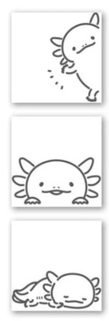 Sun-Star Pyokkori Stamp Axolotl - Image 2