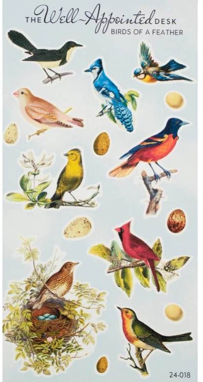 The Well-Appointed Desk Birds of a Feather Sticker Sheet