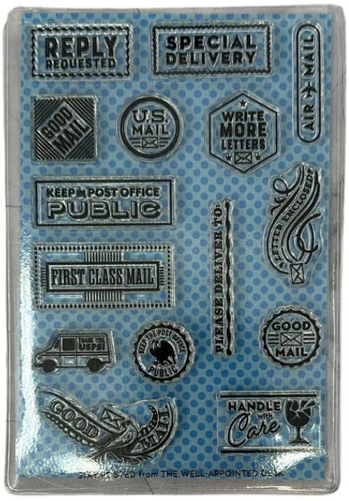 The Well-Appointed Desk - Stay Posted 4"x6" Clear Stamp Set (15 Designs)