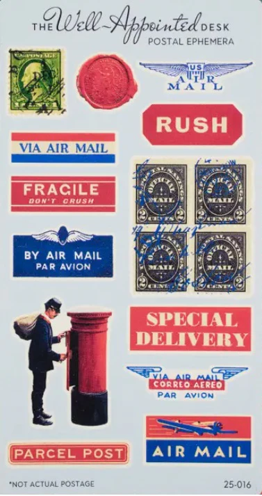 The Well-Appointed Desk Sticker Sheet - Postal Ephemera
