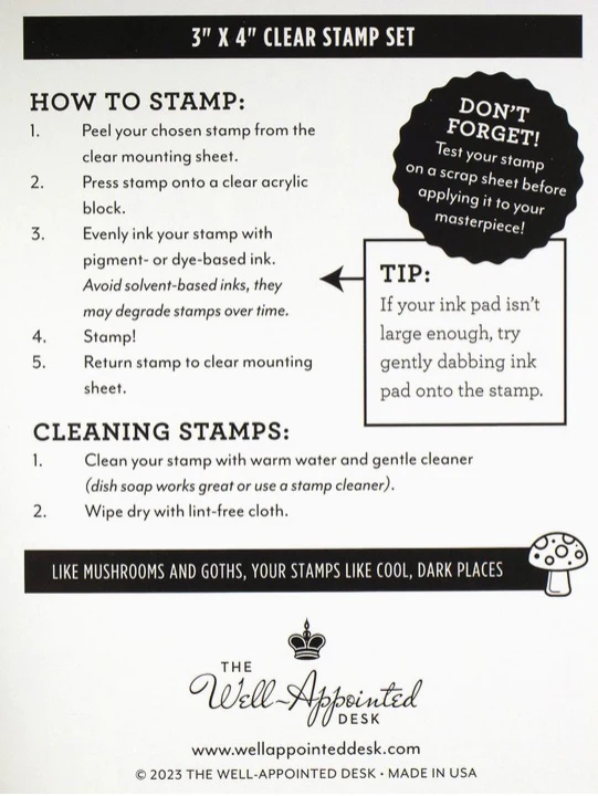 The Well-Appointed Desk The Unfamiliars Clear Stamp Set - Image 2