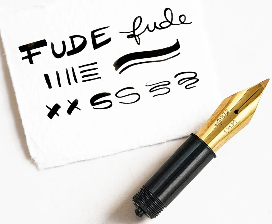 Tom's Studio Fountain Pen Nib - Fude - 14K Gold Plated