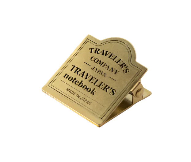 TRAVELER'S Notebook 030 Brass Clip TRC Logo