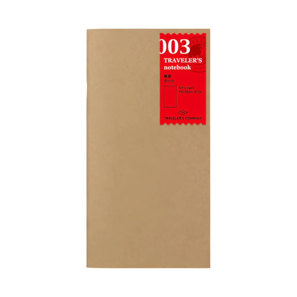 TRAVELER'S Notebook Refill Blank Notebook 003