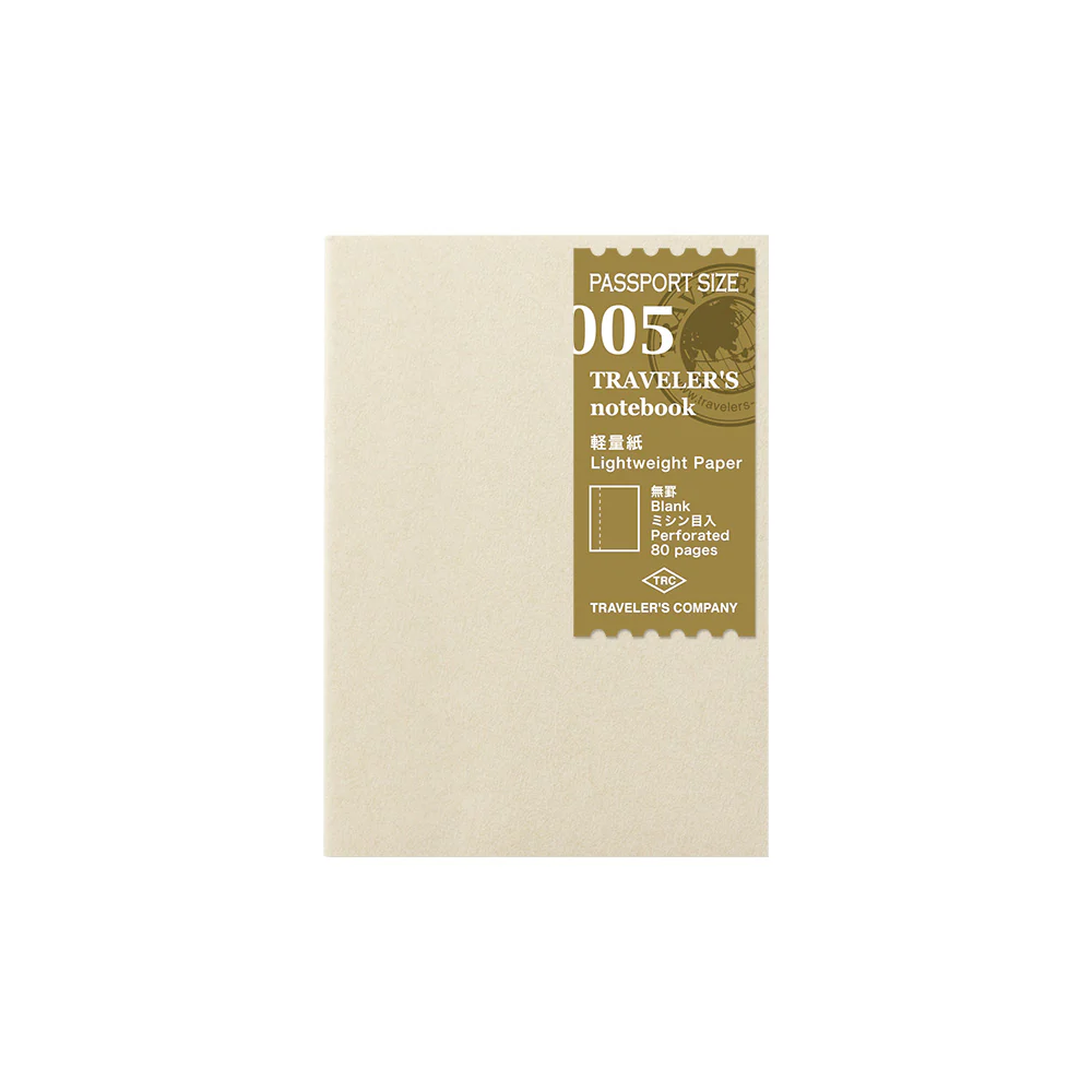 TRAVELER'S notebook Refill Passport Size -  Light Paper 005