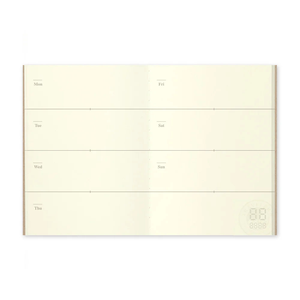 TRAVELER'S notebook Refill Passport size -  Weekly 007 - Image 2