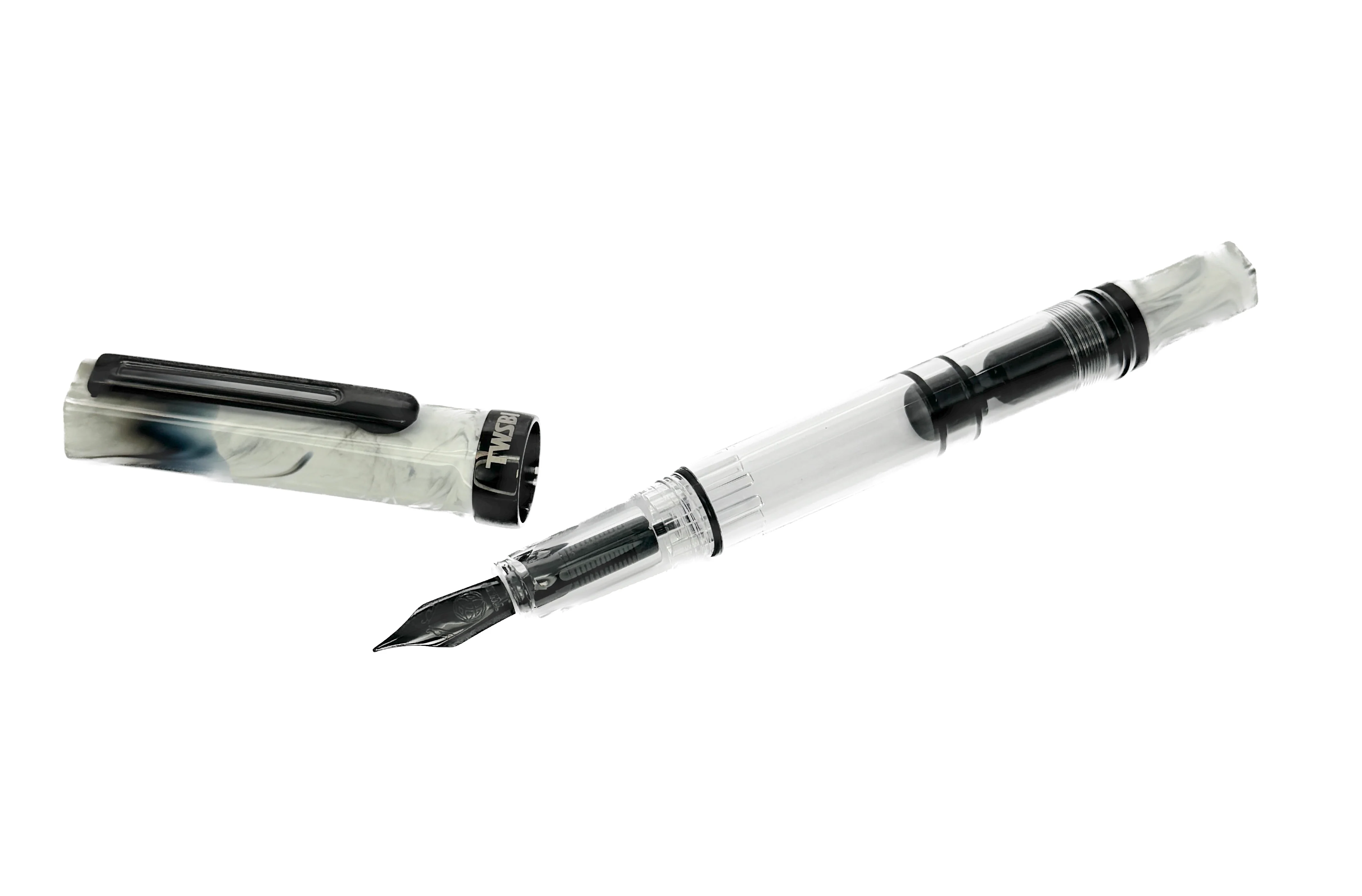 TWSBI ECO Fountain Pen - Carrara w/Onyx