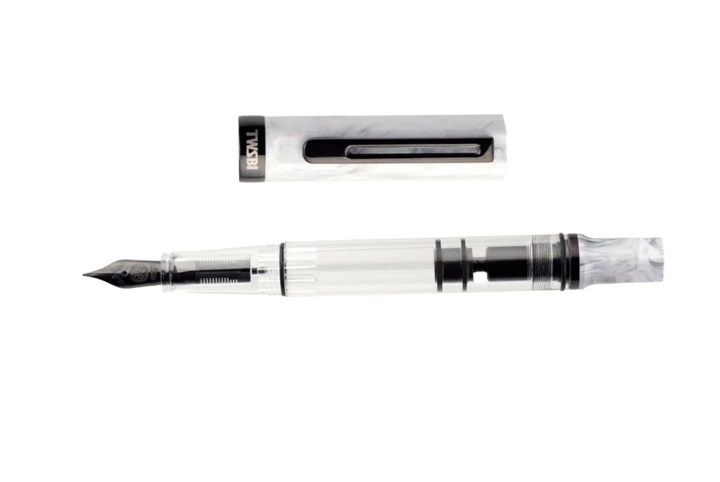TWSBI ECO Fountain Pen - Carrara w/Onyx - Image 2