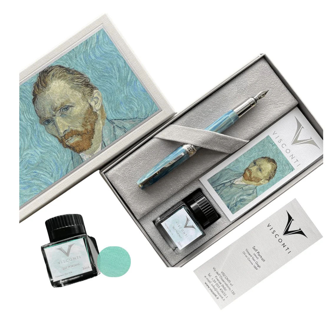 Visconti Impressionist Self Portrait Fountain Pen with Ink Bottle