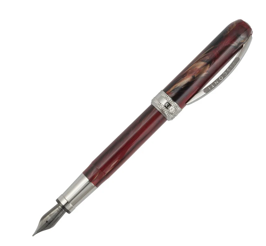 Visconti Rembrandt S Bordeaux Red Steel Fountain Pen
