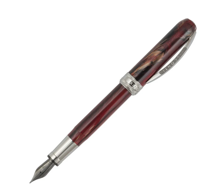 Visconti Rembrandt S Bordeaux Red Steel Fountain Pen - Image 2