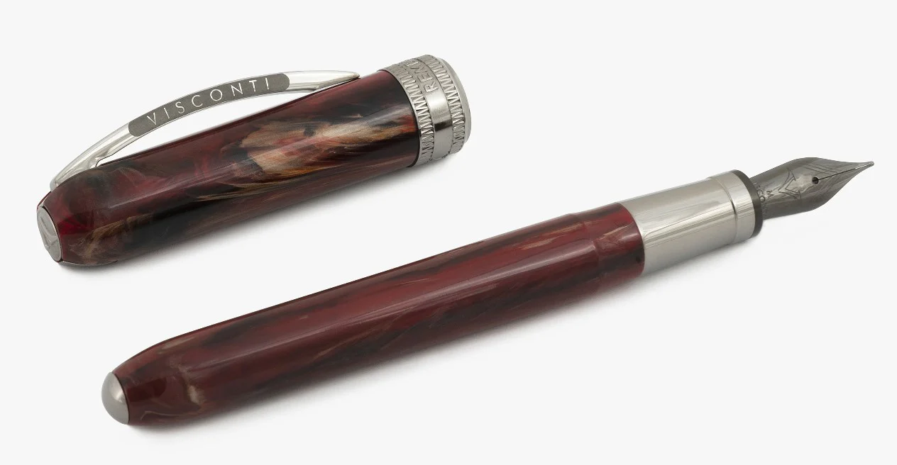 Visconti Rembrandt S Bordeaux Red Steel Fountain Pen - Image 3
