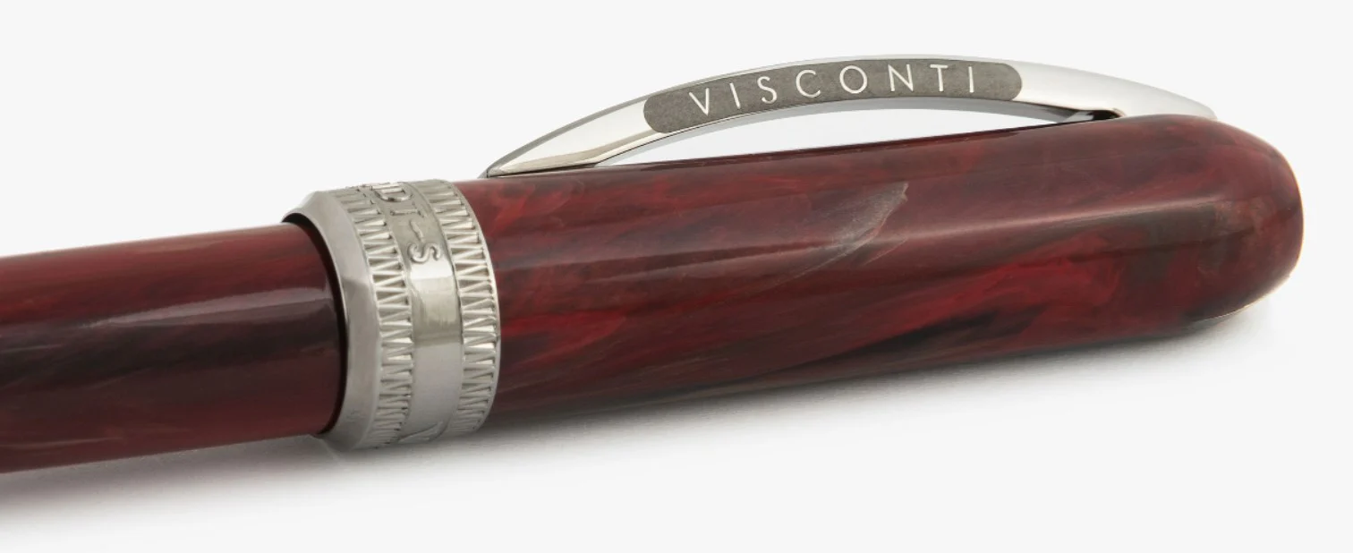 Visconti Rembrandt S Bordeaux Red Steel Fountain Pen - Image 4