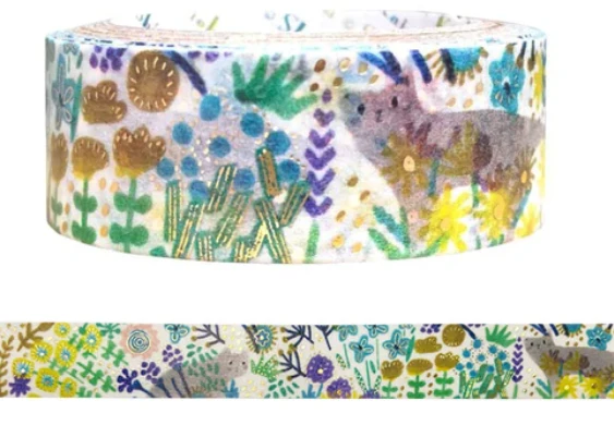 Washi Tape Foil Stamping– Cat and Plant