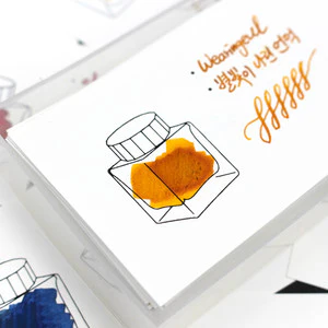 Wearingeul Ink Bottle Ink Swatch Card Horizontal