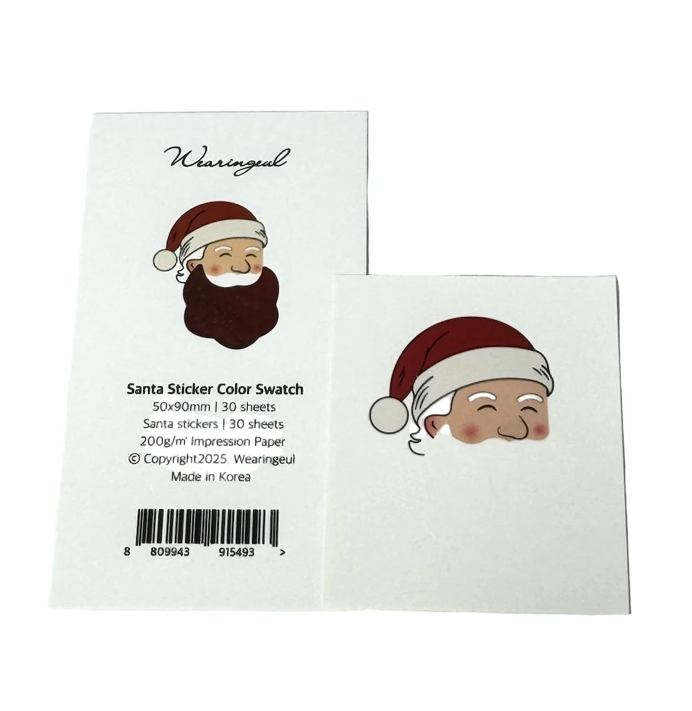 Wearingeul Santa Color Swatch Cards – Christmas Edition (30 Sheets)