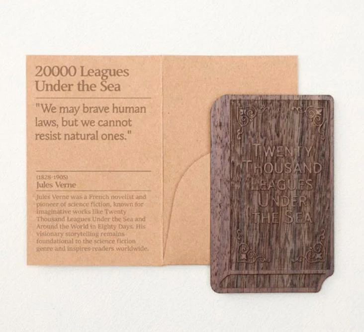 Wearingeul Wooden Bookmark - 20000 Leagues Under the Sea