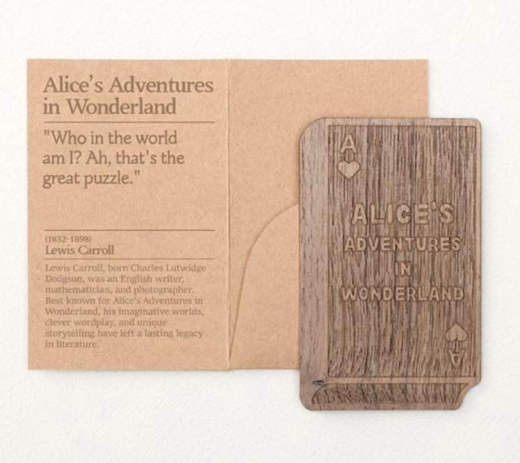 Wearingeul Wooden Bookmark - Alice in Wonderland